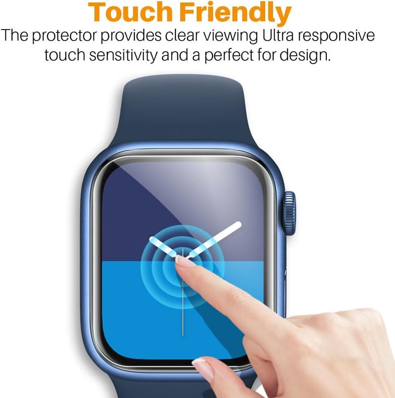 LK 8 Pack for Apple Watch 44mm Screen Protector Series 6/5 SE2 [Upgrade Soft Film] [Self-Healing] Ultra-thin Film, Screen Protector Apple Watch 44mm, Anti-Scratch, Touch Sensitive - Image 4